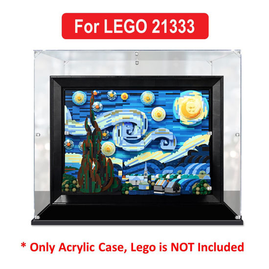 Picture of Acrylic Display Case for LEGO 21333 Ideas Vincent van Gogh The Starry Night Figure Storage Box Dust Proof Glue Free