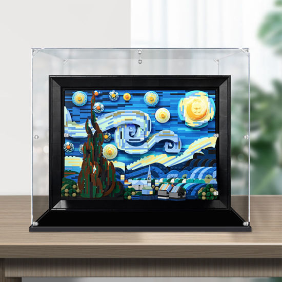 Picture of Acrylic Display Case for LEGO 21333 Ideas Vincent van Gogh The Starry Night Figure Storage Box Dust Proof Glue Free