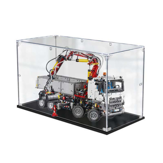 Picture of Acrylic Display Case for LEGO 42043 Technic Mercedes-Benz Arocs 3245 Figure Storage Box Dust Proof Glue Free