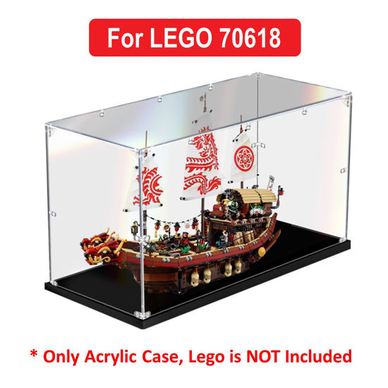 Picture of Acrylic Display Case for LEGO 70618 Ninjago Movie Destiny's Bounty Figure Storage Box Dust Proof Glue Free