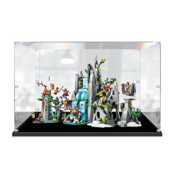 Picture of Acrylic Display Case for LEGO 80024 Monkie Kid The Legendary Flower Fruit Mountain Figure Storage Box Dust Proof Glue Free