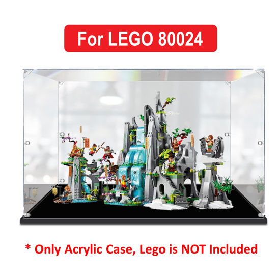 Picture of Acrylic Display Case for LEGO 80024 Monkie Kid The Legendary Flower Fruit Mountain Figure Storage Box Dust Proof Glue Free