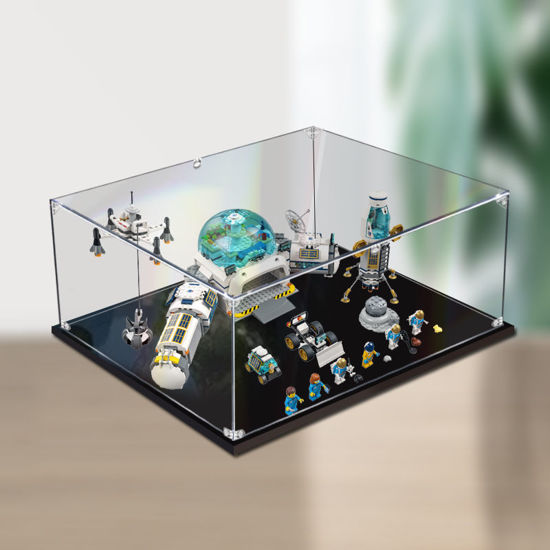 Picture of Acrylic Display Case for LEGO 60350 City Lunar Research Base Figure Storage Box Dust Proof Glue Free
