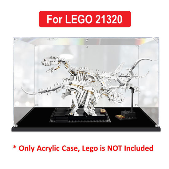 Picture of Acrylic Display Case for LEGO 21320 Ideas Dinosaur Fossils Figure Storage Box Dust Proof Glue Free
