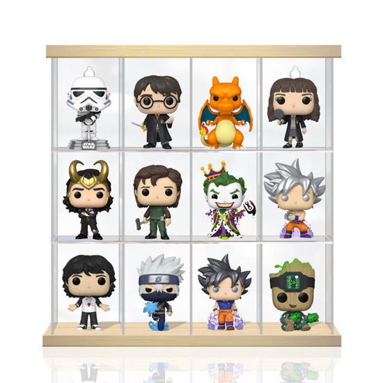 Picture of Acrylic Display Case for Funko Pop! Vinyl Stranger Things 4 Steve in Hunter Outfit 3.75 Inch Compatible 12 Slots Wall Mount Dust Proof Glue Free