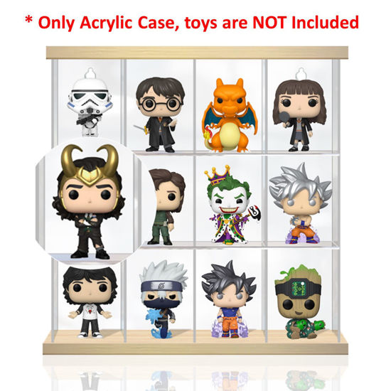 Picture of Acrylic Display Case for Funko Pop! Vinyl Marvel President Loki 3.75 Inch Compatible 12 Slots Wall Mount Dust Proof Glue Free