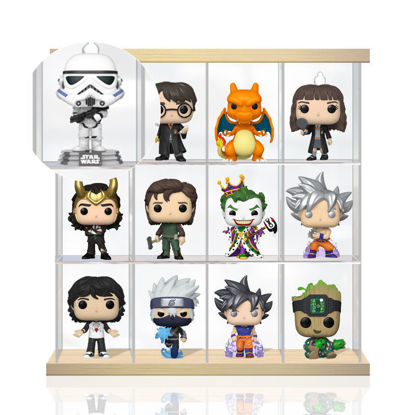 Picture of Acrylic Display Case for Funko Pop! Vinyl Star Wars Stormtrooper Celebration 2022 3.75 Inch Compatible 12 Slots Wall Mount Dust Proof Glue Free