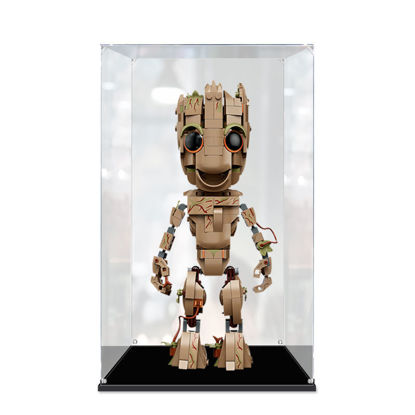 Picture of Acrylic Display Case for LEGO 76217 Marvel Super Heroes I am Groot Infinity Saga Figure Storage Box Dust Proof Glue Free