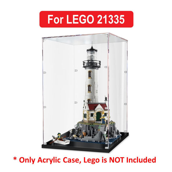 Picture of Acrylic Display Case for LEGO 21335 Ideas Motorised Lighthouse Figure Storage Box Dust Proof Glue Free