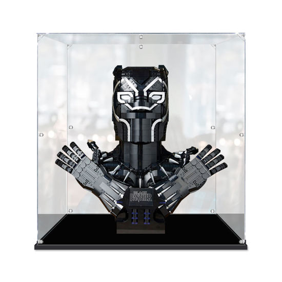 Picture of Acrylic Display Case for LEGO 76215 Marvel Black Panther Figure Storage Box Dust Proof Glue Free