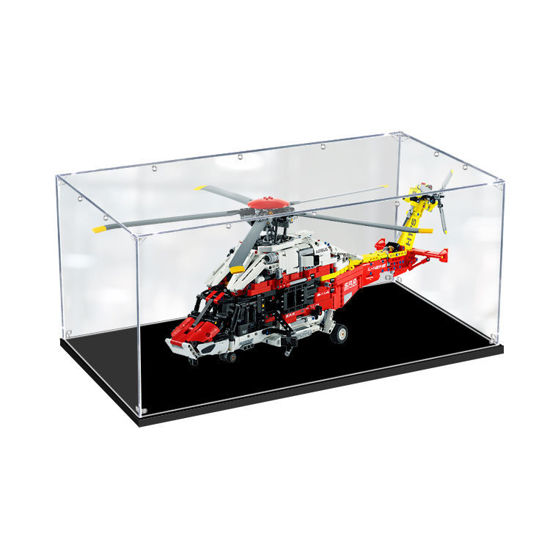 Picture of Acrylic Display Case for LEGO 42145 Technic Airbus H175 Rescue Helicopter Figure Storage Box Dust Proof Glue Free