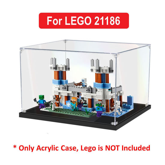 Picture of Acrylic Display Case for LEGO 21186 Minecraft The Ice Castle Figure Storage Box Dust Proof Glue Free