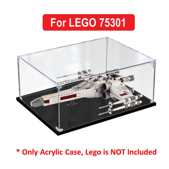 Picture of Acrylic Display Case for LEGO 75301 Star Wars Luke Skywalker’s X-Wing Fighter Figure Storage Box Dust Proof Glue Free
