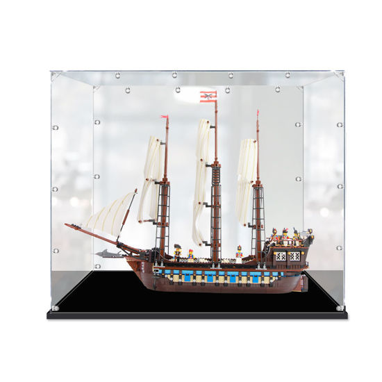 Picture of Acrylic Display Case for LEGO 10210 Pirates Imperial Flagship Figure Storage Box Dust Proof Glue Free