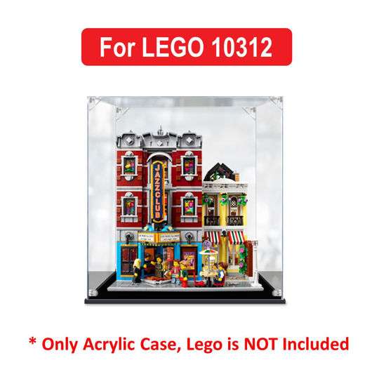 Picture of Acrylic Display Case for LEGO 10312 Icons Jazz Club Figure Storage Box Dust Proof Glue Free