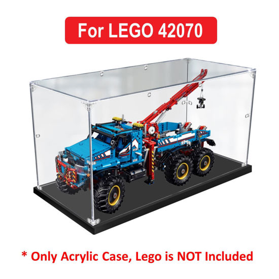 Picture of Acrylic Display Case for LEGO 42070 Technic 6x6 All Terrain Tow Truck Figure Storage Box Dust Proof Glue Free
