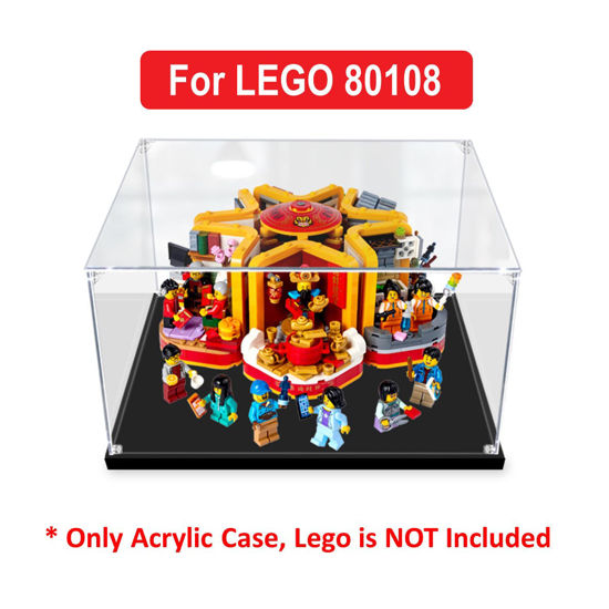 Picture of Acrylic Display Case for LEGO 80108 Lunar New Year Traditions Figure Storage Box Dust Proof Glue Free