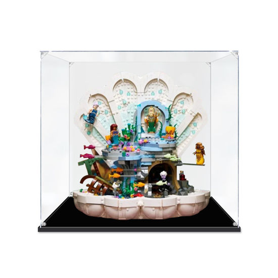 Picture of Acrylic Display Case for LEGO 43225 Disney The Little Mermaid Royal Clamshell Ariel's Palace Figure Storage Box Dust Proof Glue Free