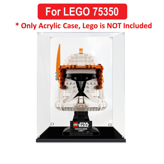 Picture of Acrylic Display Case for LEGO 75350 Star Wars Clone Commander Cody Helmet Figure Storage Box Dust Proof Glue Free