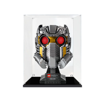 Picture of Acrylic Display Case for LEGO 76251 Marvel Super Heroes Star-Lords Helmet Figure Storage Box Dust Proof Glue Free