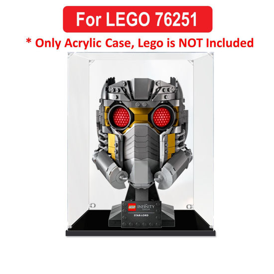 Picture of Acrylic Display Case for LEGO 76251 Marvel Super Heroes Star-Lords Helmet Figure Storage Box Dust Proof Glue Free