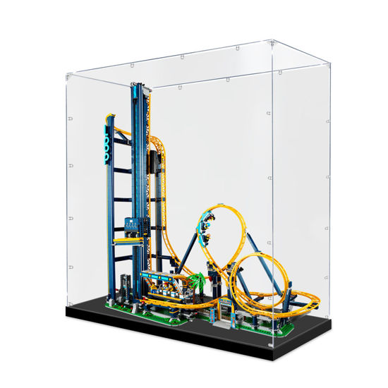Picture of Acrylic Display Case for LEGO 10303 Icons Loop Coaster Figure Storage Box Dust Proof Glue Free