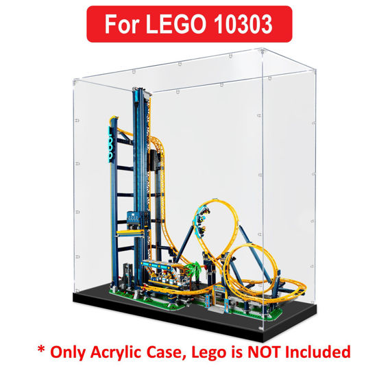 Picture of Acrylic Display Case for LEGO 10303 Icons Loop Coaster Figure Storage Box Dust Proof Glue Free