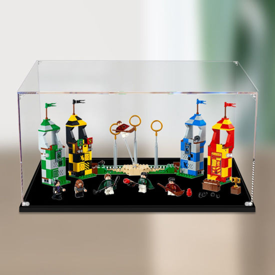 Picture of Acrylic Display Case for LEGO 75956 Harry Potter Quidditch Match Figure Storage Box Dust Proof Glue Free