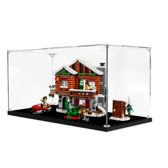 Picture of Acrylic Display Case for LEGO 10325 Icons Alpine Lodge Winter Village Christmas Figure Storage Box Dust Proof Glue Free