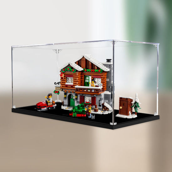 Picture of Acrylic Display Case for LEGO 10325 Icons Alpine Lodge Winter Village Christmas Figure Storage Box Dust Proof Glue Free