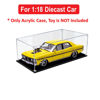 Picture of Acrylic Display Case for 1:18 BIANTE FORD XY FALCON GT-HO STREET MACHINE HAZARD NEON YELLOW Diecast Car Model Figure Storage Box Dust Proof Glue Free