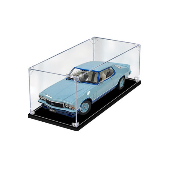 Picture of Acrylic Display Case for 1:18 CLASSIC CARLECTABLES HOLDEN HX LE COUPE OPALINE BLUE Diecast Car Model Figure Storage Box Dust Proof Glue Free