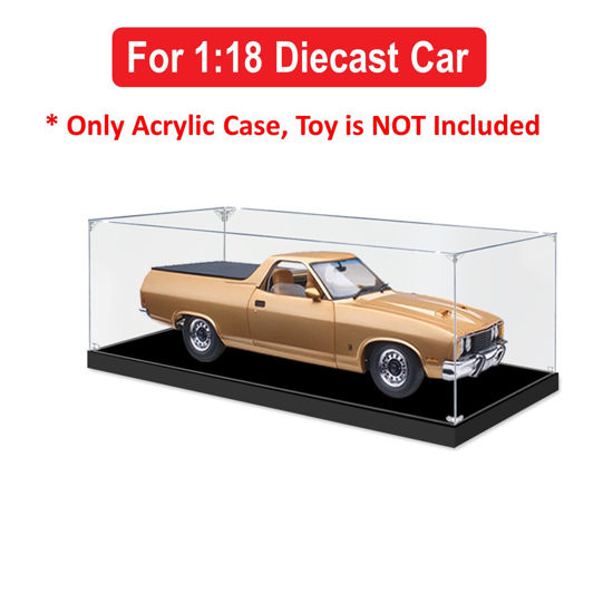 Picture of Acrylic Display Case for 1:18 CLASSIC CARLECTABLES FORD XC FALCON GS UTE DESERT HAZE Diecast Car Model Figure Storage Box Dust Proof Glue Free