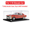 Picture of Acrylic Display Case for 1:18 CLASSIC CARLECTABLES FORD XW FALCON GT-HO PHASE II TRACK RED Diecast Car Model Figure Storage Box Dust Proof Glue Free
