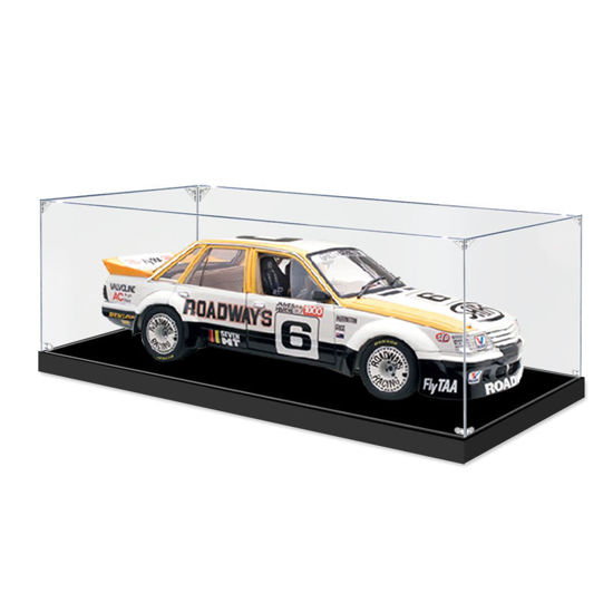 Picture of Acrylic Display Case for 1:18 CLASSIC CARLECTABLES HOLDEN VK COMMODORE 1984 BATHURST #6 GRICE/HARRINGTON Diecast Car Model Figure Storage Box Dust Proof Glue Free