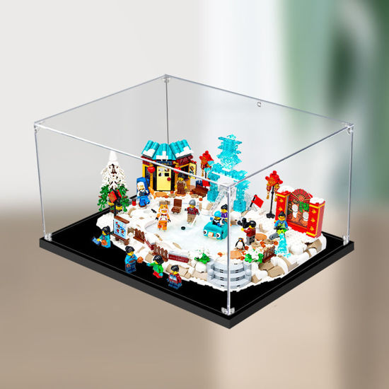 Picture of Acrylic Display Case for LEGO 80109 Chinese Luna New Year Ice Festival Figure Storage Box Dust Proof Glue Free