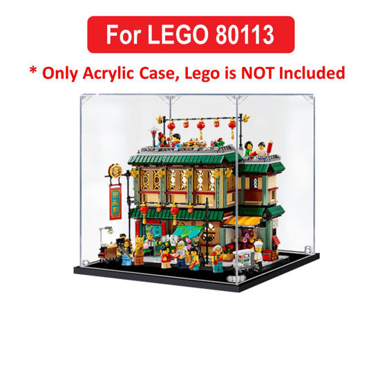 Picture of Acrylic Display Case for LEGO 80113 Chinese Luna New Year Family Reunion Celebration Figure Storage Box Dust Proof Glue Free