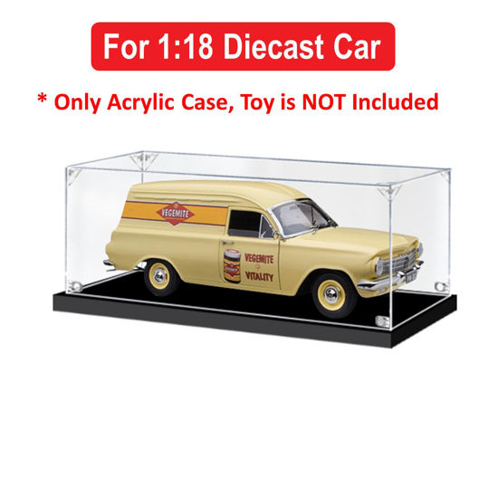 Picture of Acrylic Display Case for 1:18 CLASSIC CARLECTABLES HOLDEN EH PANEL VAN VEGEMITE LIVERY Diecast Car Model Figure Storage Box Dust Proof Glue Free