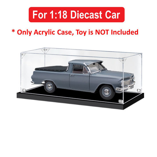 Picture of Acrylic Display Case for 1:18 CLASSIC CARLECTABLES HOLDEN EH UTE GUNDAGAI GREY Diecast Car Model Figure Storage Box Dust Proof Glue Free
