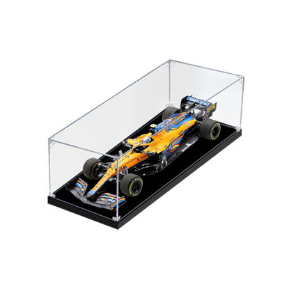 Picture of Acrylic Display Case for 1:18 SPARK F1 MCLAREN MCL35M 2021 ABU DHABI GP #4 NORRIS Diecast Car Model Figure Storage Box Dust Proof Glue Free