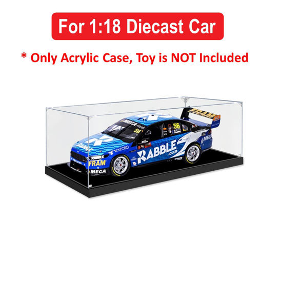 Picture of Acrylic Display Case for 1:18 AUTHENTIC RABBLE.CLUB FORD FGX FALCON 2018 BATHURST 1000 STANAWAY/OWEN #56 Diecast Car Model Dust Proof