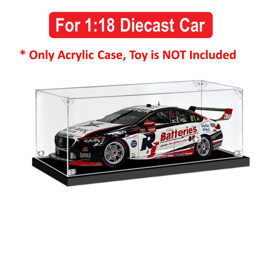 Picture of Acrylic Display Case for 1:18 BIANTE R&J BATTERIES HOLDEN ZB COMMODORE #8 PERCAT/RANDLE 2020 BATHURST 1000 Diecast Car Model Dust Proof