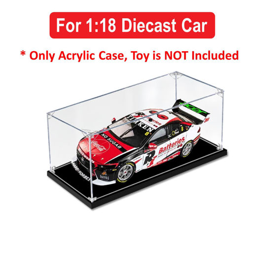 Picture of Acrylic Display Case for 1:18 BIANTE R&J BATTERIES HOLDEN ZB COMMODORE 2021 MT PANORAMA 500 R1 #8 PERCAT Diecast Car Model Dust Proof Glue Free