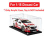 Picture of Acrylic Display Case for 1:18 BIANTE SCT LOGISTICS BJR HOLDEN ZB COMMODORE 2021 MT PANORAMA 500 #4 SMITH Diecast Car Model Dust Proof Glue Free