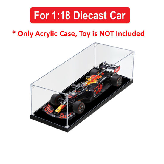 Picture of Acrylic Display Case for 1:18 SPARK F1 RED BULL RB16B WINNER 2021 ABU DHABI GP / WORLD CHAMPION #33 VERSTAPPEN Diecast Car Model Dust Proof Glue Free