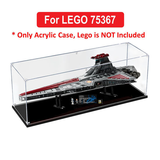 Picture of Acrylic Display Case for LEGO 75367 Star Wars Venator Class Republic Attack Cruiser UCS Figure Storage Box Dust Proof Glue Free