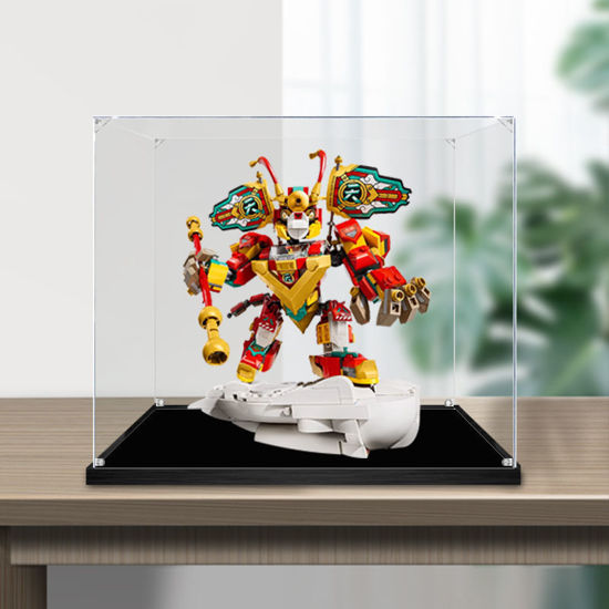 Picture of Acrylic Display Case for LEGO 80051 Monkie Kid Monkie Kids Mini Mech Figure Storage Box Dust Proof Glue Free