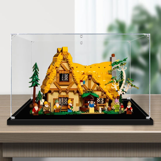 Picture of Acrylic Display Case for LEGO 43242 Disney Snow White and the Seven Dwarfs' Cottage Figure Storage Box Dust Proof Glue Free
