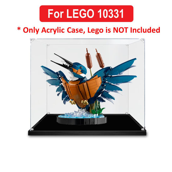 Picture of Acrylic Display Case for LEGO 10331 Icons Kingfisher Bird Figure Storage Box Dust Proof Glue Free
