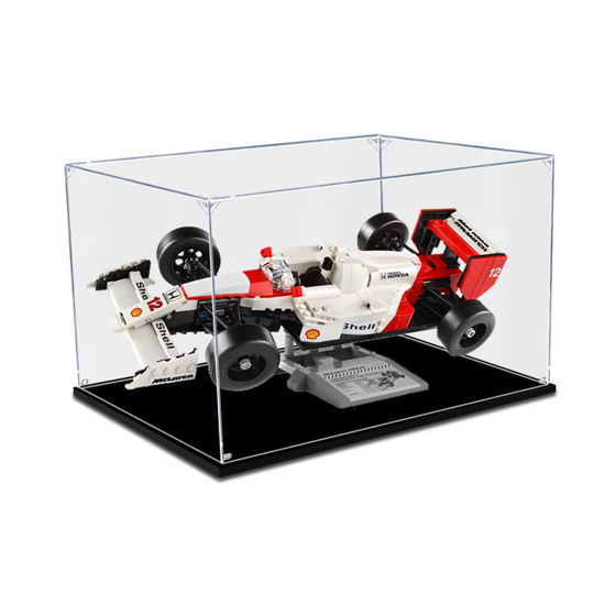 Picture of Acrylic Display Case for LEGO 10330 ICONS McLaren MP4/4 Ayrton Senna Figure Storage Box Dust Proof Glue Free